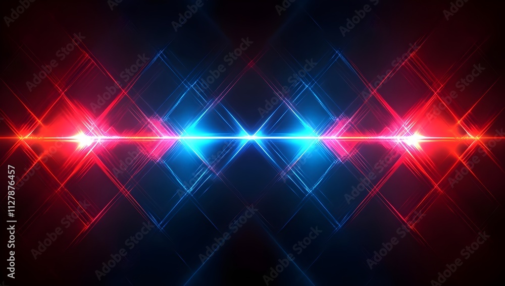 Dynamic Neon Light Burst with Radiant Red and Blue Streaks in Symmetrical Abstract Design, Illuminating the Darkness with Vibrant Energy, Perfect for Tech, Futuristic, and Sci-Fi Themes Dynamic Neon Light Burst with Radiant Red and Blue Streaks in Symmetrical Abstract Design, Illuminating the Darkness with Vibrant Energy, Perfect for Tech, Futuristic, and Sci-Fi Themes