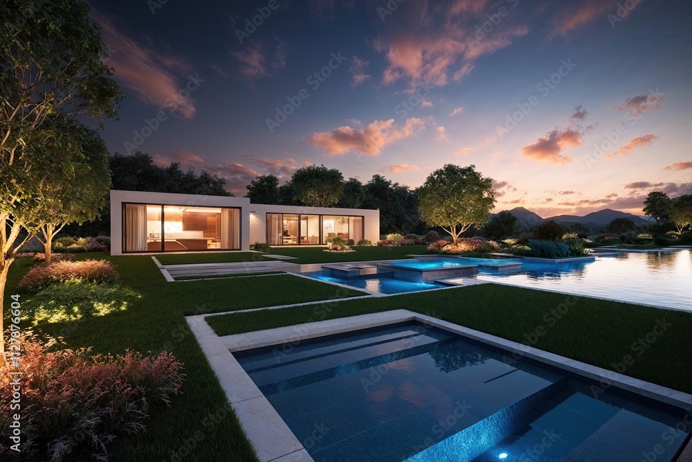 Stunning 3D Landscape Visualization with Dynamic Illumination and Engaging Layout