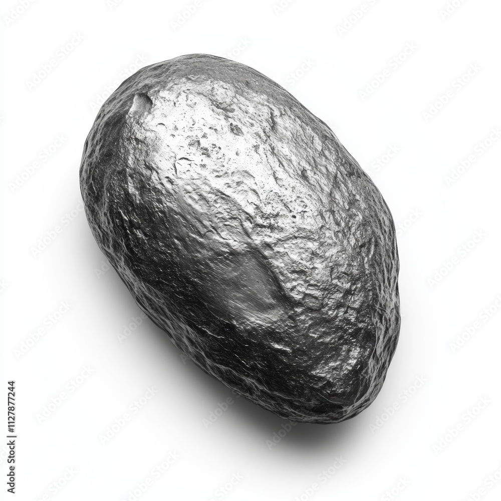 Highly Realistic Silver Object with Textured Surface Highly Realistic Silver Object with Textured Surface