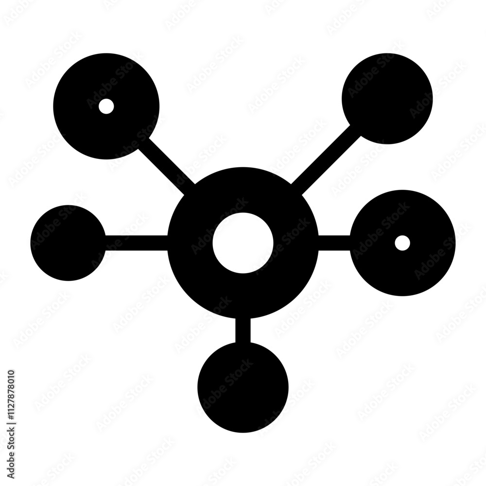Molecule solid icon Molecule solid icon