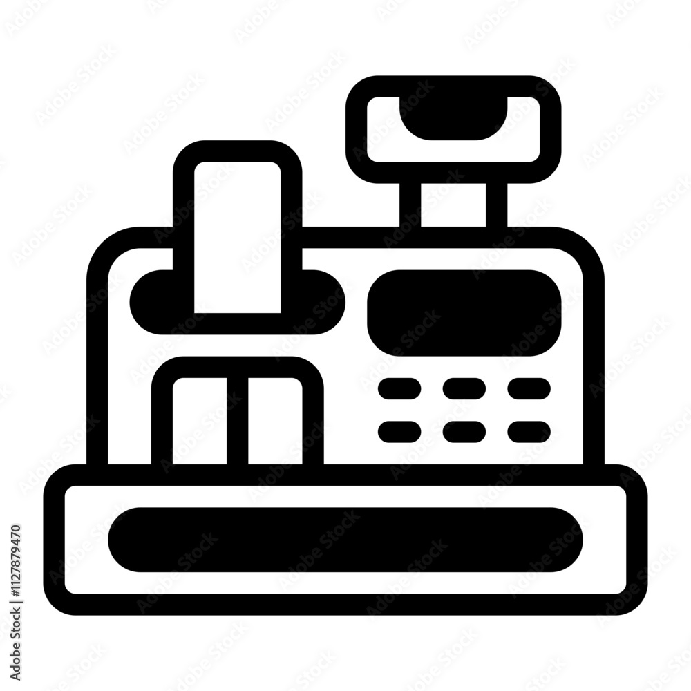 Cash Register glyph icon Cash Register glyph icon