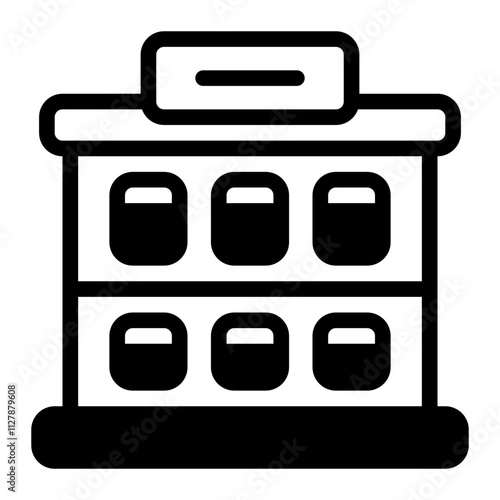 Motel glyph icon
