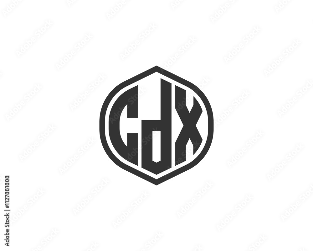 Fototapeta premium CDX logo design vector template. CDX