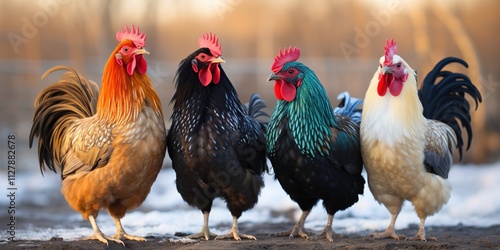 rooster in the grass