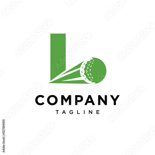 Letter L Golf Ball Logo Icon Vector