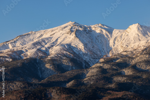 snow covered mountains