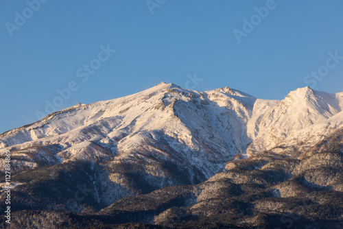 snow covered mountains