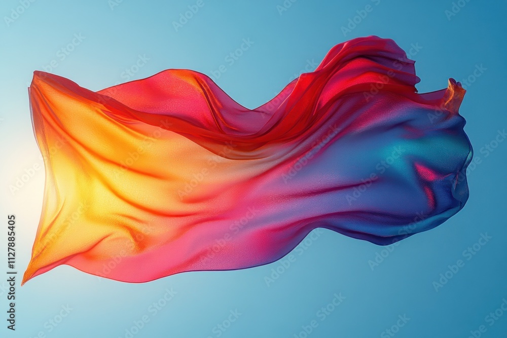 Polish Flag Waving in the Wind Under a Clear Blue Sky Polish Flag Waving in the Wind Under a Clear Blue Sky