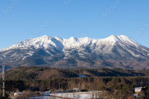 snow covered mountains