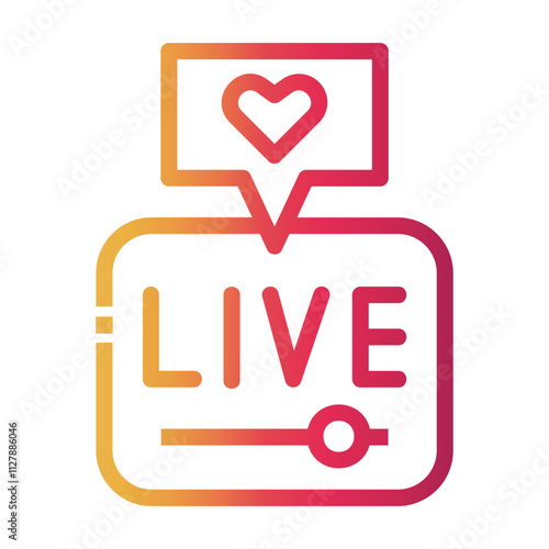 live Line Gradient Icon