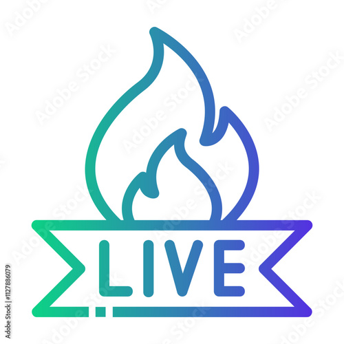 live streaming Line Gradient Icon