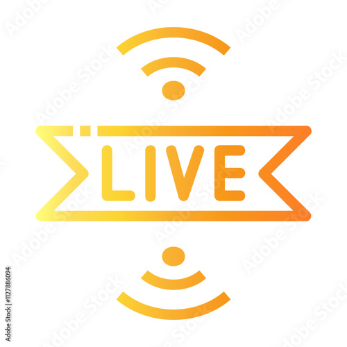live streaming Line Gradient Icon