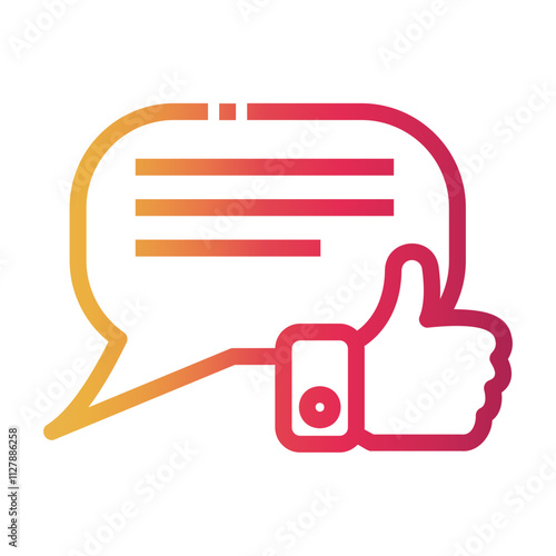 comment Line Gradient Icon