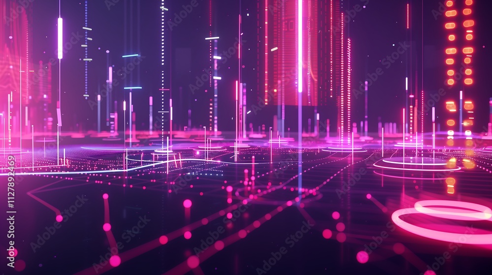 Interactive 3D representation of business performance metrics, with floating data points and animated lines connecting various data nodes.
Interactive 3D representation of business performance metrics, with floating data points and animated lines connecting various data nodes.