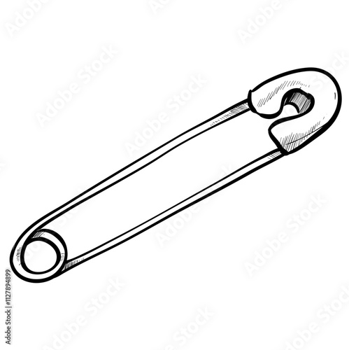 Safety Pin Handdrawn Illustration photo