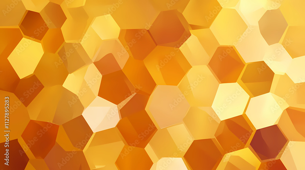 Geometric honeycomb pattern abstract yellow hexagon texture background with modern clean design. Tessellation. Illustration Geometric honeycomb pattern abstract yellow hexagon texture background with modern clean design. Tessellation. Illustration
