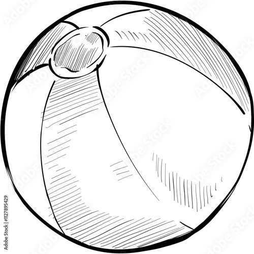 beach ball handdrawn illustration