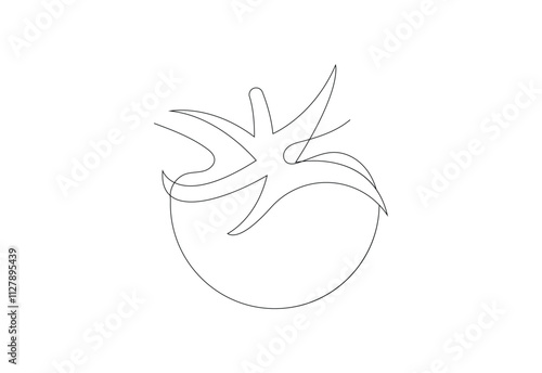 Continuous line art fresh vegetable tomato design. vector design template Free Download Continuous line art fresh vegetable tomato design. vector design template - GFXLoad