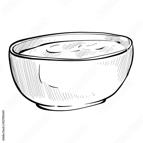 miso soup handdrawn illustration
