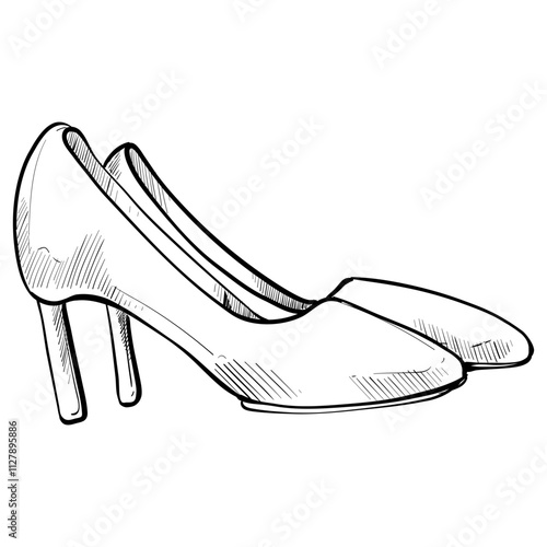 high heels handdrawn illustration