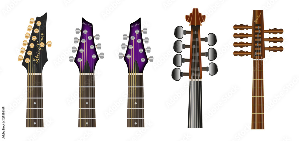 Fototapeta premium 7 String Instrument Heads
