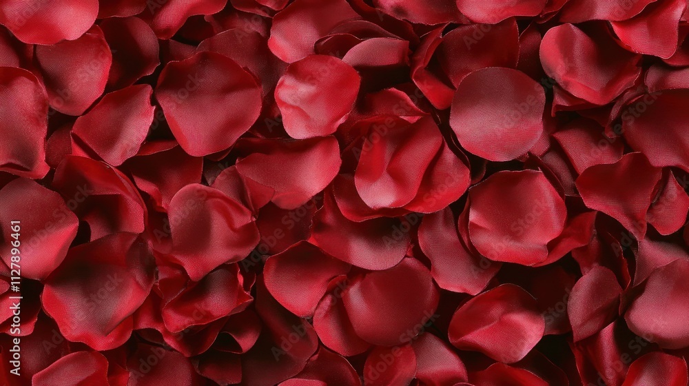A close-up of vibrant red rose petals scattered together. A close-up of vibrant red rose petals scattered together.
