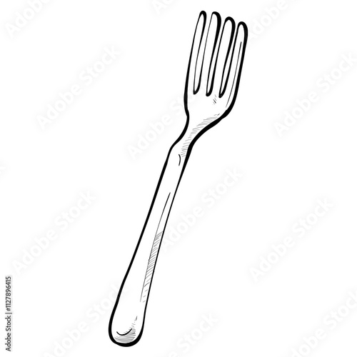 fork handdrawn illustration