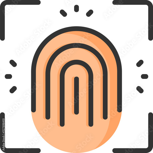 Cyber identity icon for fintech, financial, finance, banking, digital, innovation, security, money, bank, tech, cryptocurrency, blockchain and technology