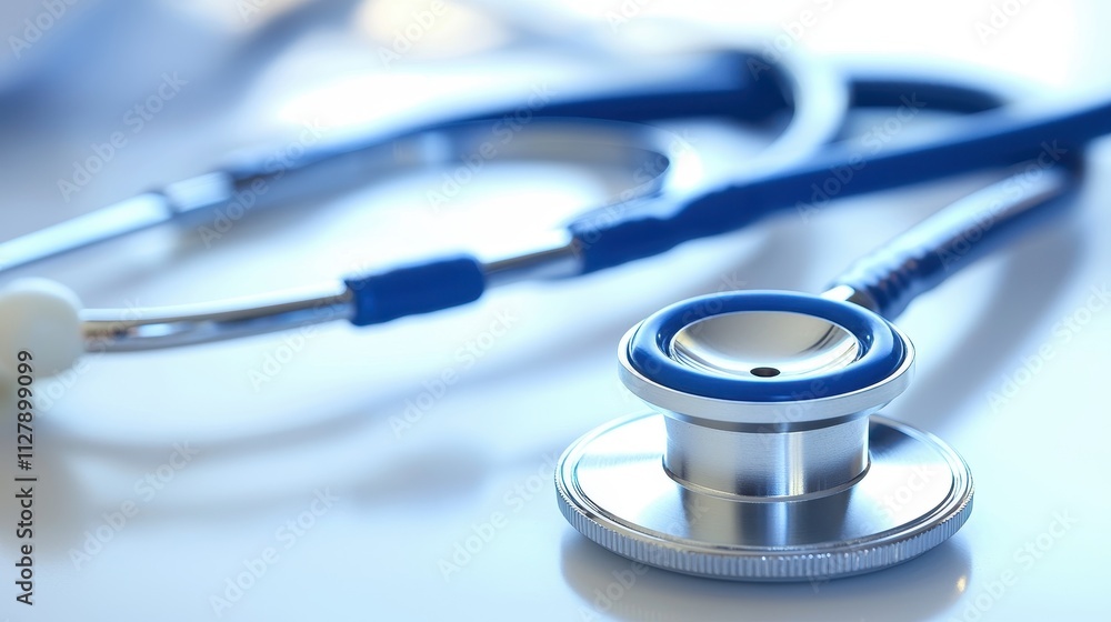 Doctor Using Stethoscope to Consult with Patient in a Medical Setting Doctor Using Stethoscope to Consult with Patient in a Medical Setting