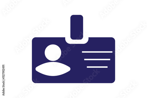 identification card set icon with white background vector stock illustration