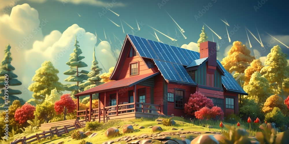 Obraz premium house in the garden