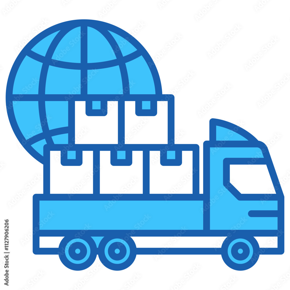 Fototapeta premium Worldwide Delivery Icon