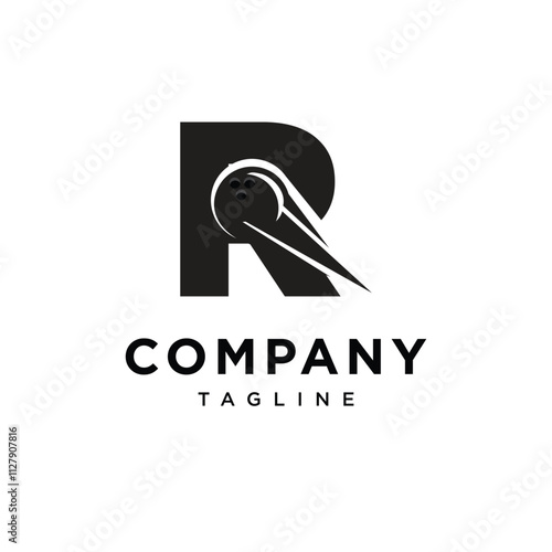 Letter R Bowling Logo Icon Vector