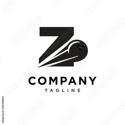 Letter Z Bowling Logo Icon Vector