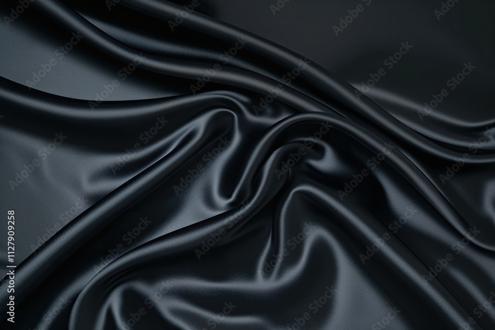 Fototapeta premium Elegant Charcoal Silk Abstract Background with Flowing Waves and Smooth Texture
