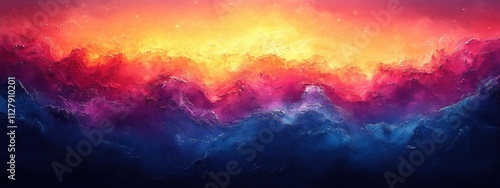 Vibrant Gradient Abstract Art Poster Background Purple Blue Orange Soft Light Dreamy Design