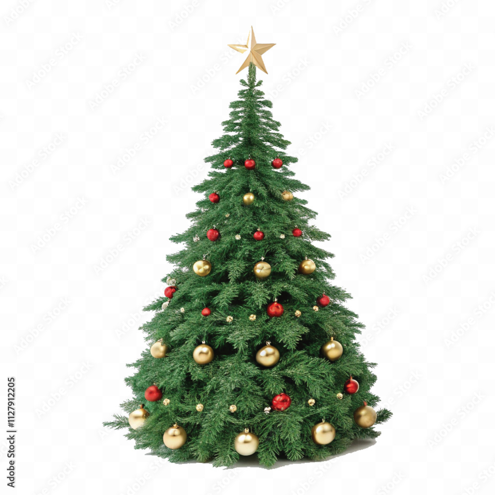 abstract 3d different style Christmas tree with beautiful ornaments isolated on white background abstract 3d different style Christmas tree with beautiful ornaments isolated on white background