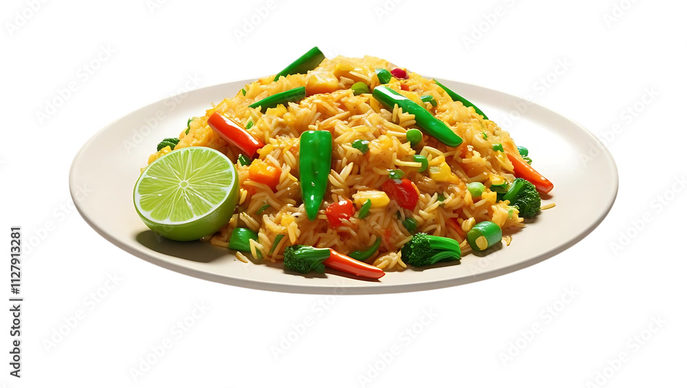 Thai-style fried rice with a choice of protein (chicken, shrimp, or crab), vegetables, and a hint of lime. Thai-style fried rice with a choice of protein (chicken, shrimp, or crab), vegetables, and a hint of lime.