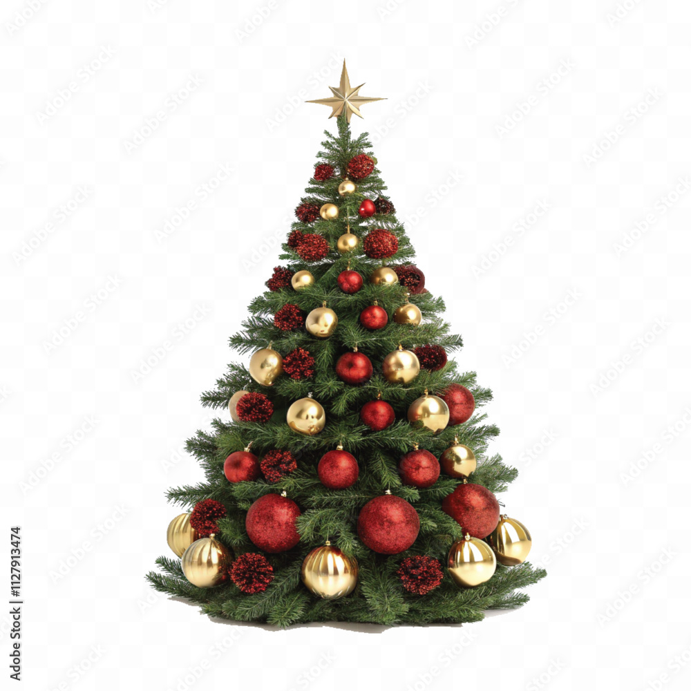 abstract 3d different style Christmas tree with beautiful ornaments isolated on white background abstract 3d different style Christmas tree with beautiful ornaments isolated on white background