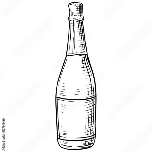 Beer Bottle Design Handdrawn Illustration