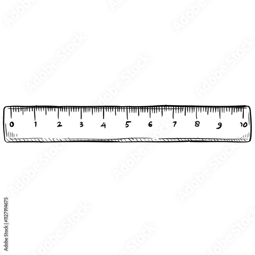 Measuring Ruler Handdrawn Illustration