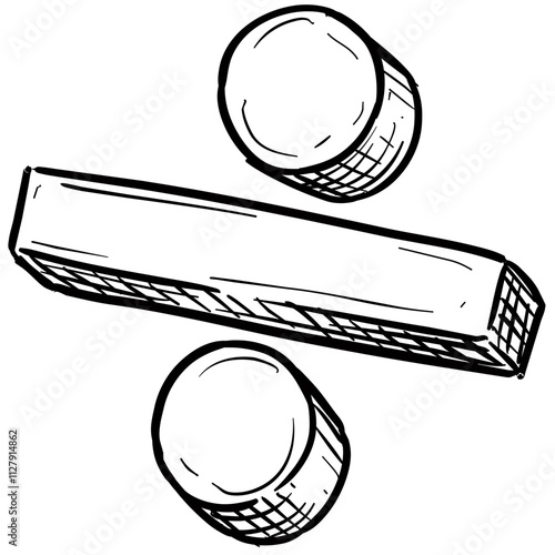 Division Symbol Handdrawn Illustration