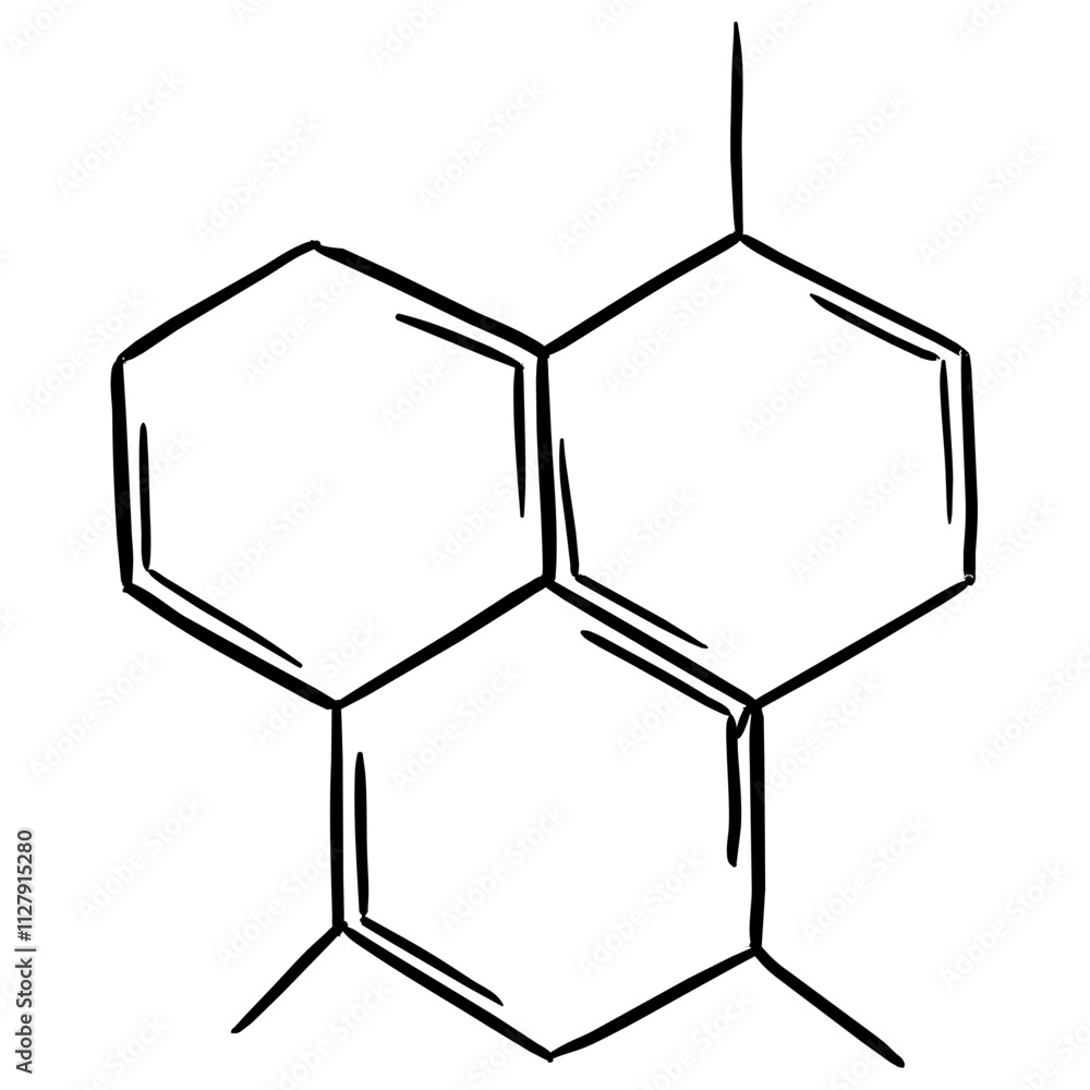 Chemical Structure Handdrawn Illustration Chemical Structure Handdrawn Illustration