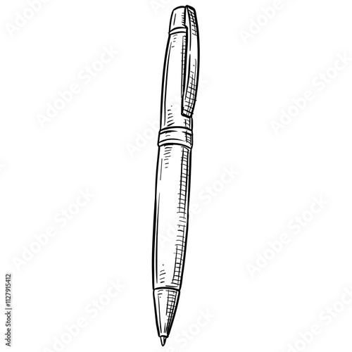 Ballpoint Pen Handdrawn Illustration