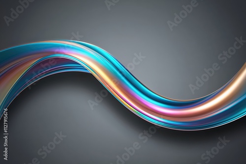 Stunning Holographic Silken Wave 3D Design for Modern Banners and Covers