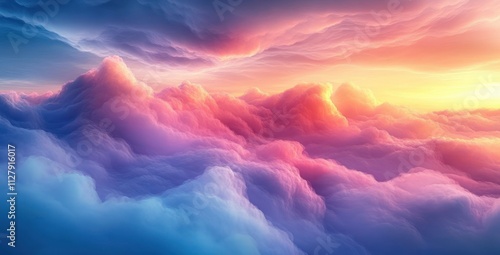 Pastel Gradient Background Soft Colors Dreamy Atmosphere Ecological Design Subtle Grainy Texture