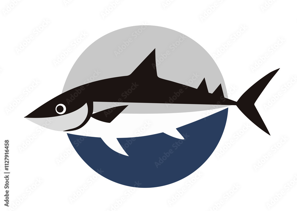 Obraz premium シンプルなマグロのマーク