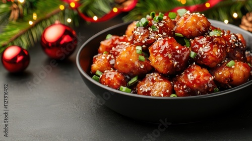 Elegant Gobi Manchurian Cauliflower Florets Dish in Festive Setting