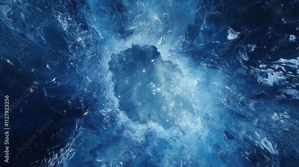 Fototapeta premium Celestial Ice Cave: A Mystical Winter Wonderland