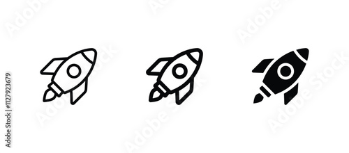Rocket icon. Rocket launched icon vector